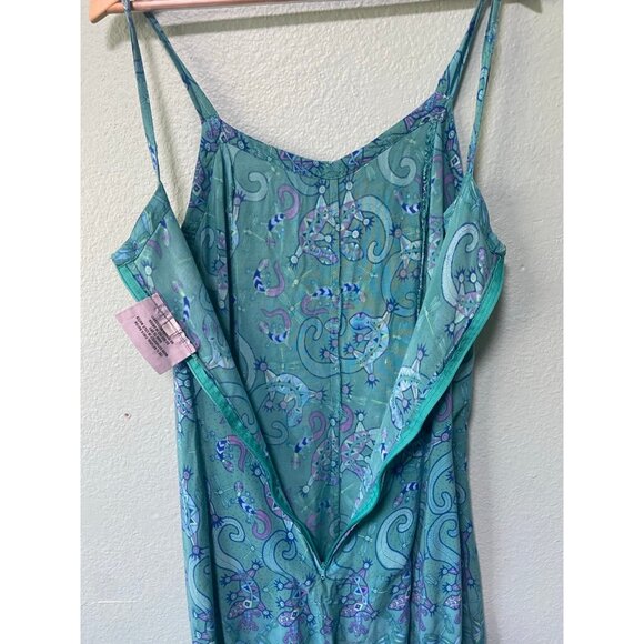 Rainbow Jo Women's Blue Patterned Sleeveless Dress Size Large - Picture 7 of 10